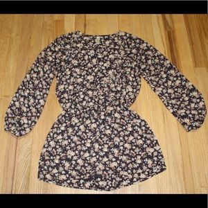 Black floral romper